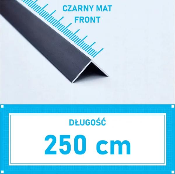 Kątownik aluminiowy anod CZARNY MAT 15x15mm 250cm