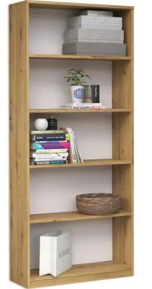 Stylowy Otwarty Regał Dąb 4 Półek Na Książki 60x182x30 Cm Do Salonu Biura