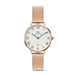 Daniel Wellington DW Watch Petite Roman Numerals Date Rose Gold 28mm
