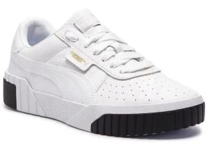 PUMA - Buty damskie - Cali Wn's 369155-04 sneakersy skórzane BIAŁE