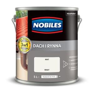 Farba akrylowa Dach i Rynna Biały 5 l Nobiles