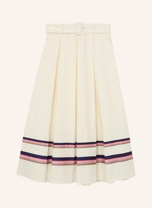 Reiss Spódnica Plisowana Rian beige