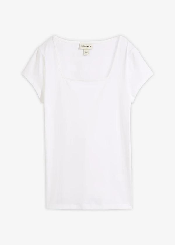 T-shirt z krótkim rękawem i dekoltem karo