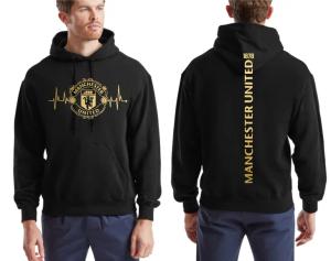 BLUZA MANCHESTER UNITED LINIA ŻYCIA PREZENT DLA FANA PIŁKI ZŁOTY NADRUK