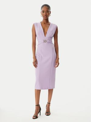 Rinascimento Sukienka koktajlowa CFC0123769003 Fioletowy Regular Fit