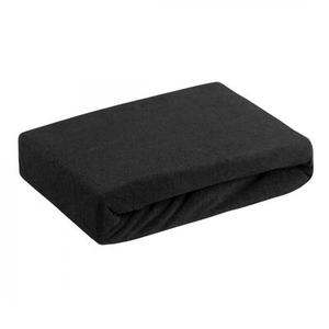 Prześcieradło frotte 160 x 200+20 cm czarny