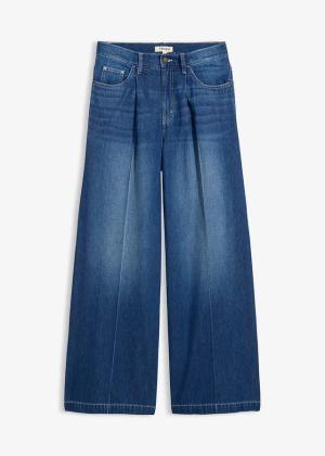 Jeansy super wide leg palazzo, mid waist