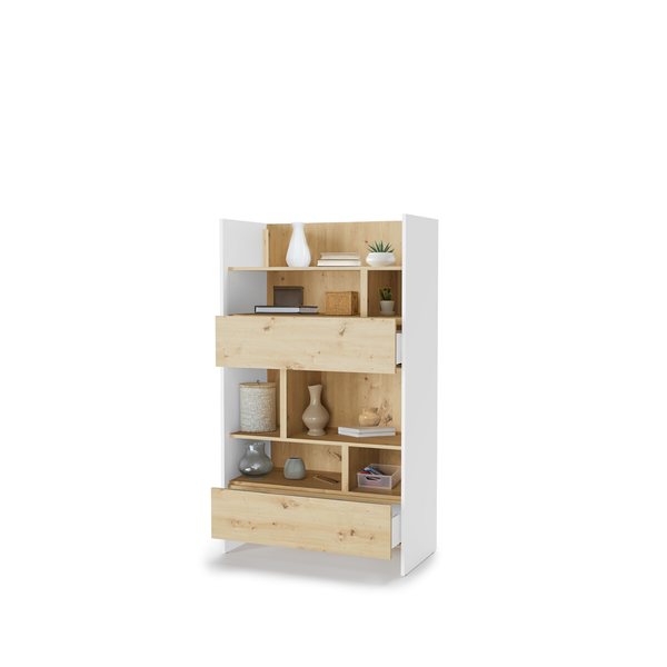 Regał Bed Concept BC-27 92x158x46 cm | Szary/Grafit | funkcjonalny | do półkotapczanu