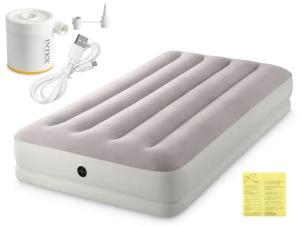 INTEX ŁÓŻKO MATERAC DMUCHANY 64177 99x191x30cm POMPKA USB