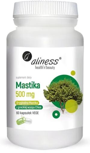 Suplement diety Aliness Mastika 500 mg 60 kaps. wegańskie bezglutenowe