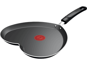 Patelnia do naleśników w kształcie serca TEFAL B0141002 Heart-Shaped 25 cm Czarno-czerwony
