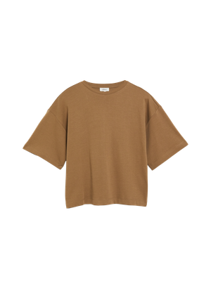T-shirt z dzianiny interlock z obniżonym ramieniem