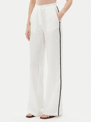 ICONA Spodnie materiałowe RP5LE005 Biały Relaxed Fit