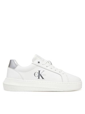 Calvin Klein Jeans Sneakersy Chunky Cupsole Lth Silver YW0YW01876 Biały