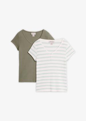 T-shirt z czystej bawełny organicznej  (2 szt.)