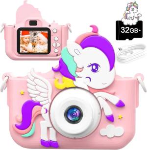 APARAT CYFROWY DLA DZIECI JEDNOROŻEC SELFIE KAMERA+KARTA 32GB