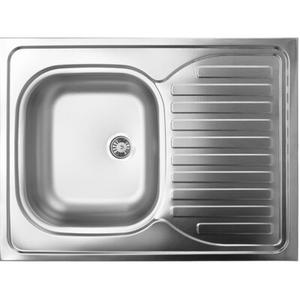 Zlewozmywak 60 nakładany 1-komorowy z ociekaczem 60 x 80 cm stalowy Kuchinox SK6_311T