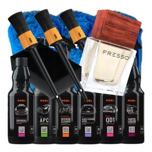 ADBL zestaw kosmetyków samochodowych na start duży SET z perfumami Fresso