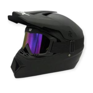 KASK CROSSOWY NA CROSSA MOTOCYKL ENDURO NA QUADA ATV BMX HULAJNOGĘ GOGLE M