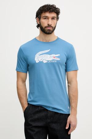 Lacoste T-shirt męski z bawełną