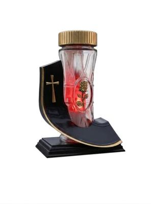 ZNICZ SOLARNY OBELISK, ZŁOTY, 24 CM, NA GRÓB
