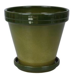 Donica ceramiczna 18 x 20,5 cm zielona Cermax