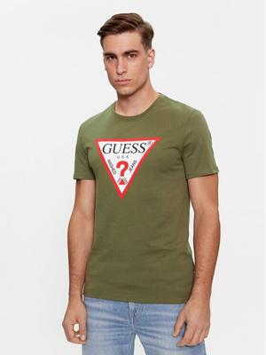 Guess T-Shirt Logo M2YI71 I3Z14 Zielony Slim Fit