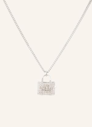 Marc Jacobs Łańcuszek The Pave Tote Necklace silber