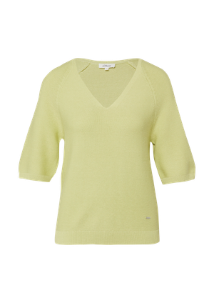 Sweter z krótkim rękawem z mieszanki bawełny
