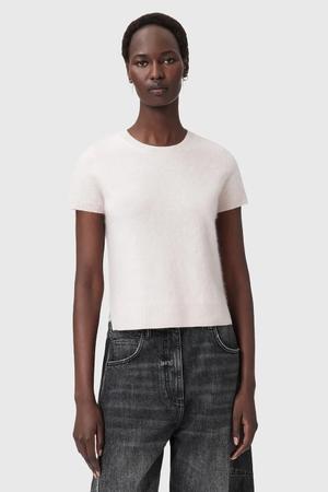 AllSaints t-shirt kaszmirowy REBEL TEE