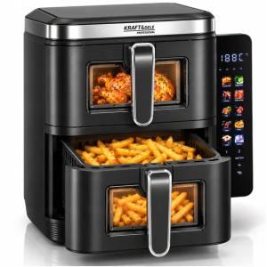 FRYTKOWNICA BEZTŁUSZCZOWA 11L AIR FRYER 2800W DUŻA FRYTOWNICA XL PIEKARNIK