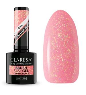 Claresa Brush Easy Gel Żel do Paznokci Glitter Peach