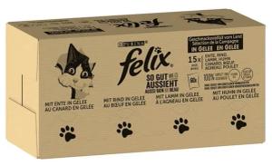 Felix Fantastic w galaretce 120x85g Wołowina, kurczak, kaczka, jagnięcina