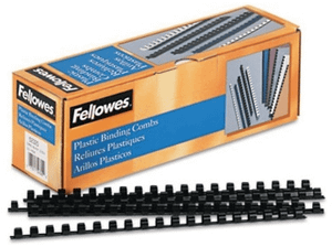 Grzbiet plastikowy do bindowania FELLOWES A4 14mm Czarny 100szt.