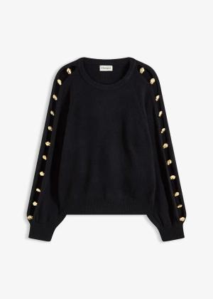 Sweter z metalowymi perełkami