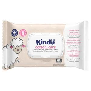 Kindii Cotton Care Chusteczki dla dzieci i niemowląt 60 szt.