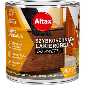 Lakierobejca szybkoschnąca do wnętrz 250 ml brąz Altax