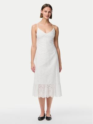 Pieces Sukienka letnia Vilde 17156565 Biały Regular Fit