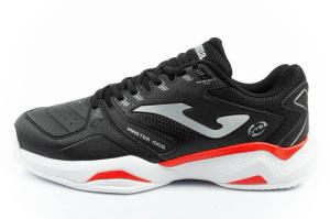 Joma buty sportowe do padla męskie Master tenis ziemny obuwie na kort czarne białe czerwone (42)