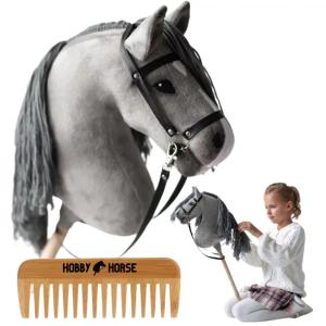 HOBBY HORSE KOŃ NA KIJU A3 KONIK GŁOWA KONIA PATYKU Z GRZYWĄ + GRZEBIEŃ