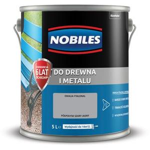 Farba ftalowa Do Drewna i Metalu Ftalonal Szary Jasny 5 l Nobiles