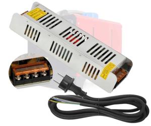 Zasilacz 12V 20A 250W do WEBASTO dewasto nagrzewnicy + PRZEWÓD 3m 230V