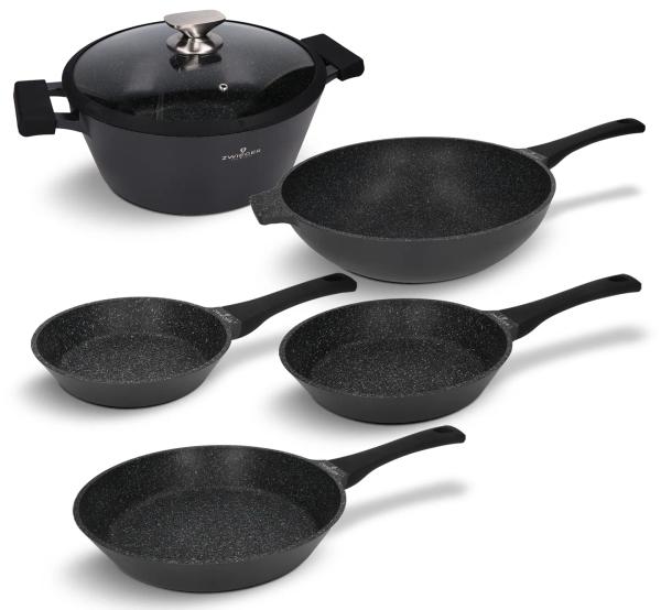 Zestaw garnka i patelni 6 el. Black Stone Zwieger