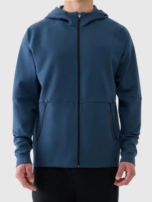 4F bluza męska z kapturem bawełniana 4FWAW25TSWSM1865 niebieski (M)