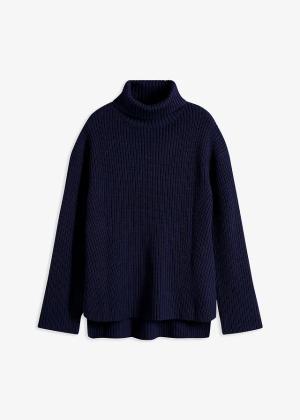 Sweter z golfem, z czystej bawełny organiczenej