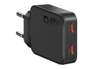 Ładowarka sieciowa SBS Ultra-Slim 65W 2xUSB-C Czarny