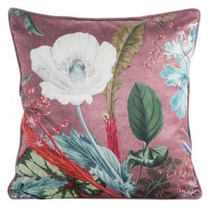 Poszewka dekoracyjna Velvet 45 x 45 cm różowo-biały