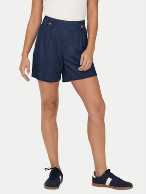 JDY Szorty materiałowe Birdie Geggo 15320995 Granatowy Regular Fit