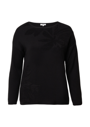 Sweter z dzianiny w kwiatowy wzór