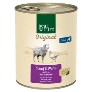 REAL NATURE mokra karma dla psa dorosłego Baranina i kurczak 6x800 g